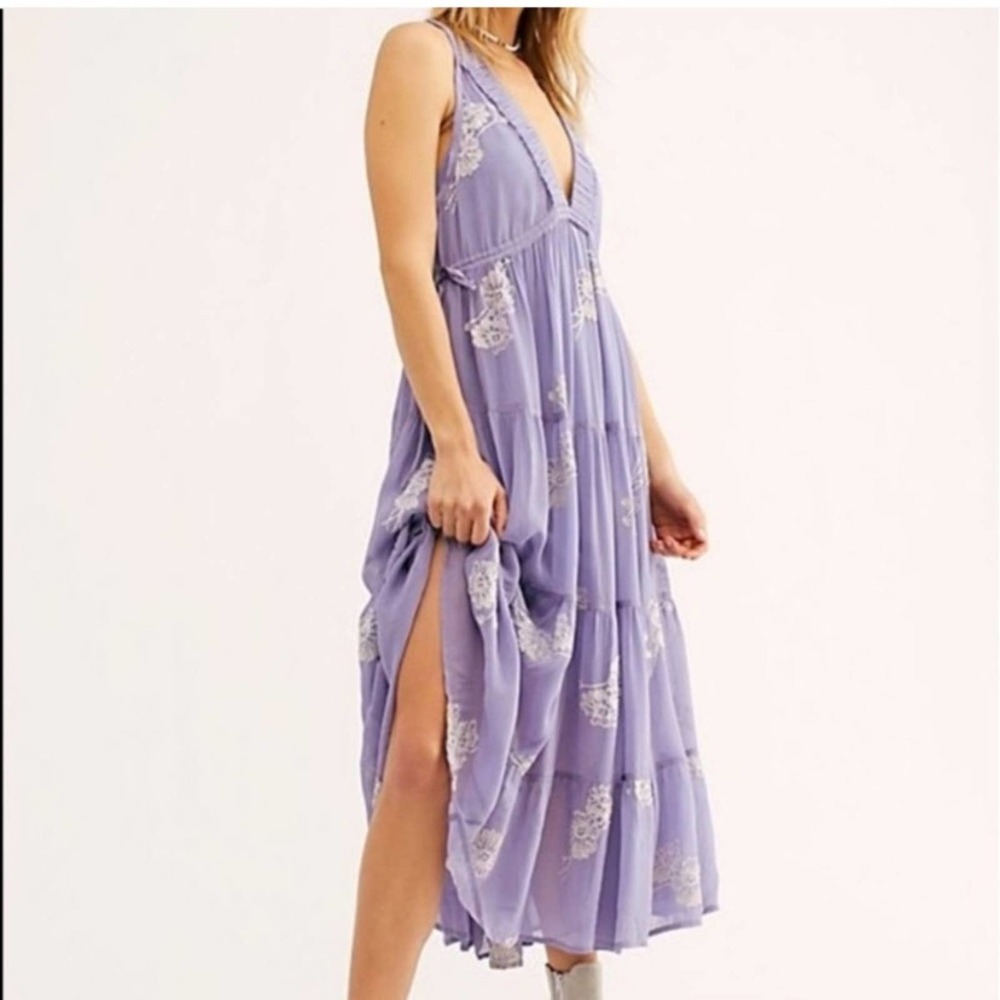 Free People Lavender Floral Maxi Dress